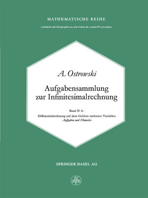 cover image of Aufgabensammlung zur Infinitesimalrechnung